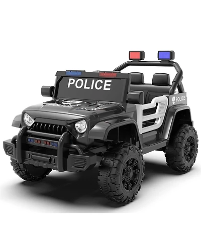 Yobtop 12V Kids Electric Police Car with Parent Remote Control,Dual Motor Drive,Four-Wheel Suspension,Music, Bluetooth, MP3, Usb for Kids