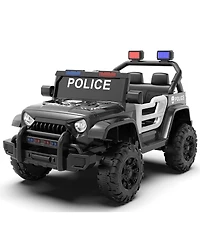 Yobtop 12V Kids Electric Police Car with Parent Remote Control,Dual Motor Drive,Four-Wheel Suspension,Music, Bluetooth, MP3, Usb for Kids