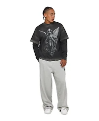 Saint Morta Men's Celestial Oversized Long-Sleeve Graphic T-Shirt