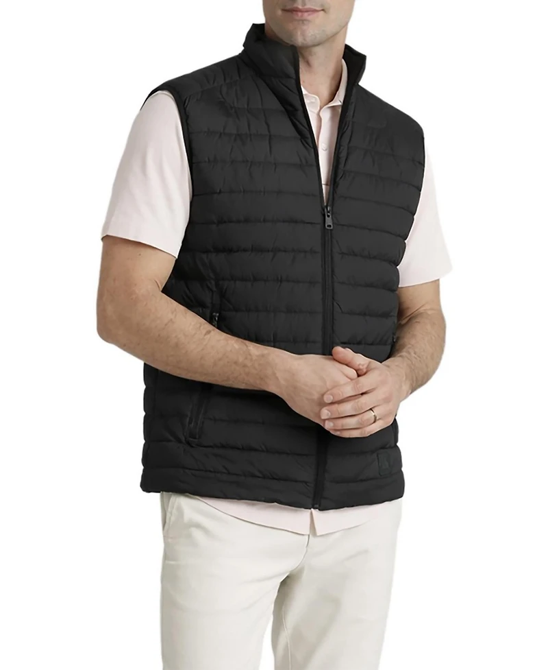 Level 7 Men's Essential Metro Duck Down Mock-Neck Slim-Fit Vest