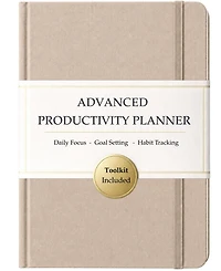 Danrong Undated Daily Weekly Monthly Productivity Planner Time Blocking Goal Setting Habit Tracking