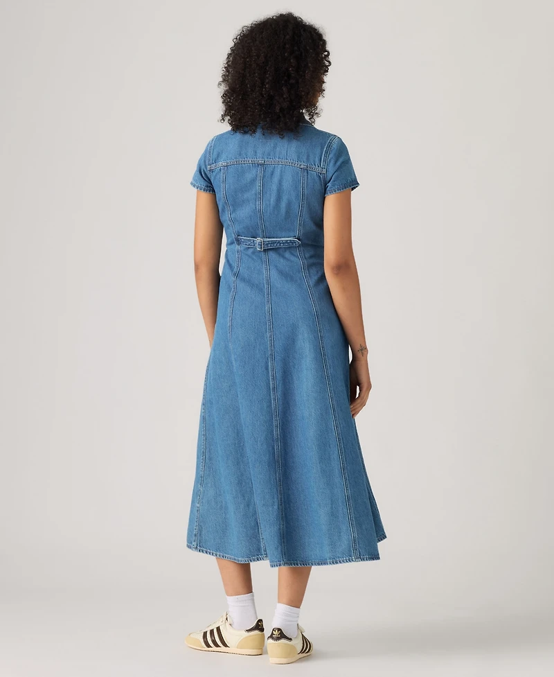 Levi's Women's Western Fit & Flare Midi Denim Dress