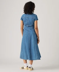 Levi's Women's Western Fit & Flare Midi Denim Dress