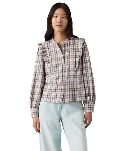 Levi's Women's Jessie Western Plaid Flannel Blouse