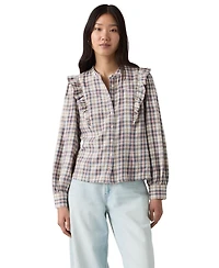 Levi's Women's Jessie Western Plaid Flannel Blouse