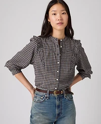 Levi's Women's Jessie Western Plaid Flannel Blouse