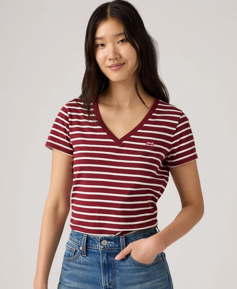 Levi's Women's Perfect Cotton V-Neck Short-Sleeve T-Shirt