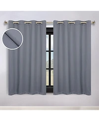 Superior Shimmer Textured Blackout Curtain, Set of 2, 52" x 63"