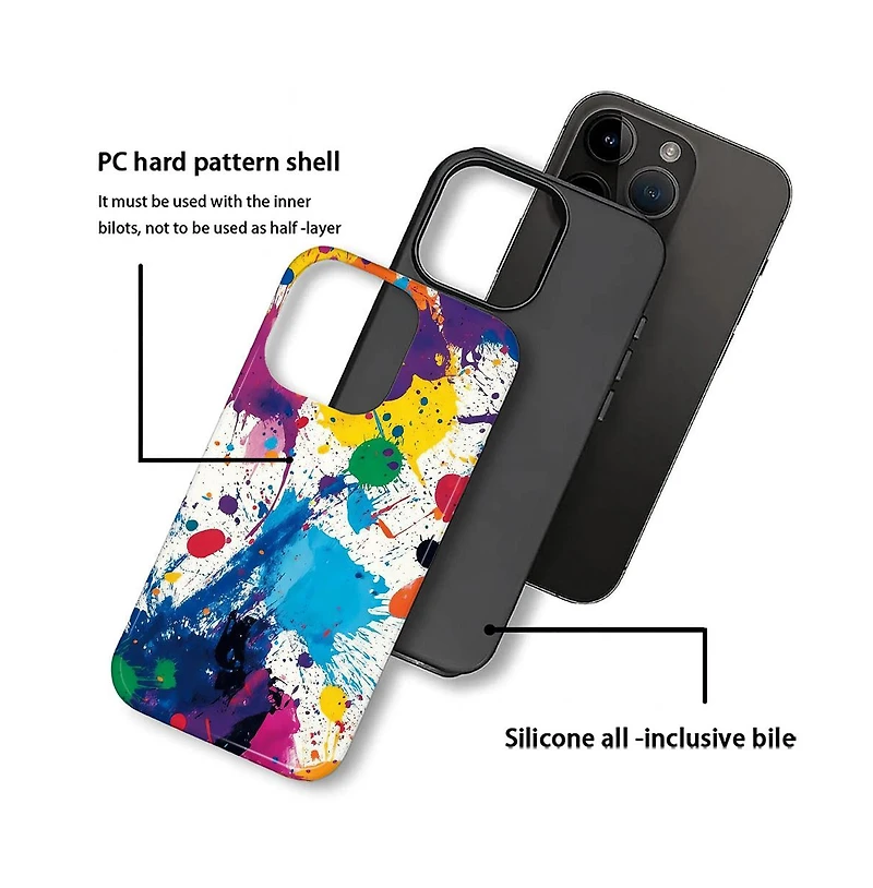 Lisen Phone Case Compatible with Apple iPhone Pro, 2-Layer Durable