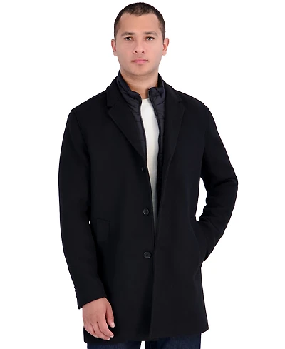 Michael Kors Men's Regular-Fit Wool-Blend Twill Car Coat