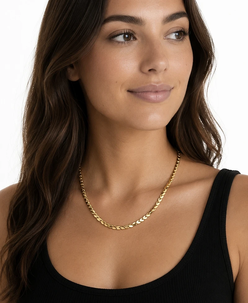 And Now This Silver, Gold Plated Brass Chain Necklace