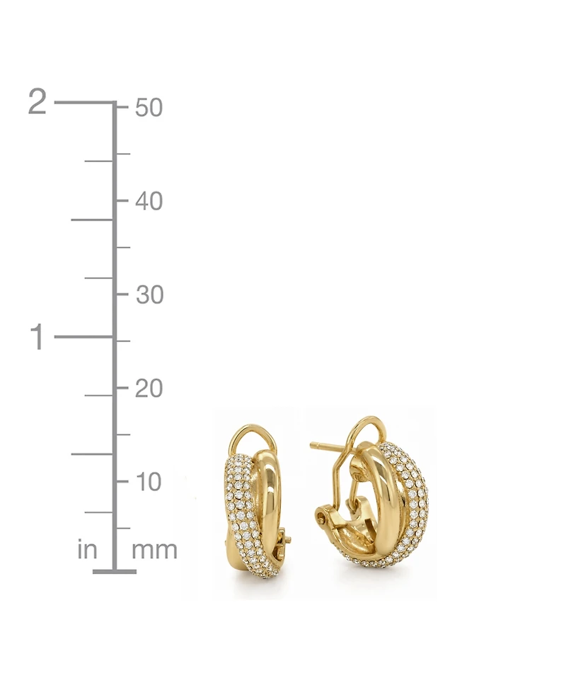 And Now This Clear Crystal Omega Hoop Earring