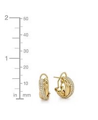 And Now This Clear Crystal Omega Hoop Earring