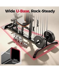 Fed Fitness MW5 Multifunctional Home Gym Station Aluminum Pulley Plate-Loaded Full-Body Workout Equipment (Weight Plates Not Included