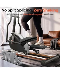 Fed Fitness Yosuda Magnetic Front Drive Elliptical 18.5" Stride, Adjustable Resistance Home Cardio Machine with Lcd and Non-Slip Pedals