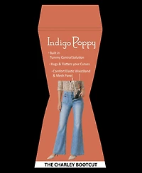 Indigo Poppy Women's High-Rise Tummy Tuck Bootcut Jeans