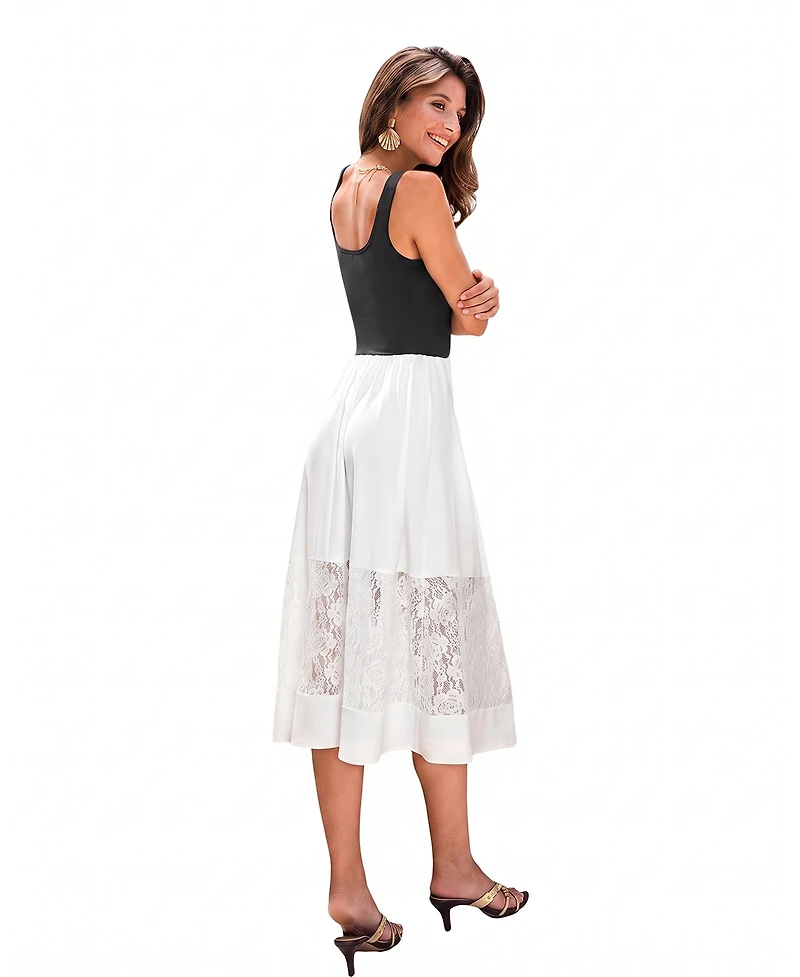 Cupshe Women's Square Neck Pull-On Unlined Long Dress