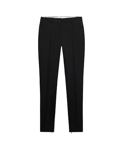 Mango Women's Selection Wool-Blend Straight Mid-Rise Trousers