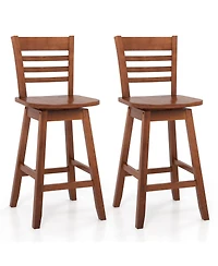 Mecale Counter Height Barstools Set of 2 with Footrest for Kitchen Island Bar
