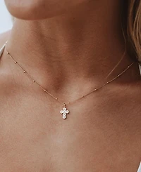 Atolea Pearl Cross Necklace