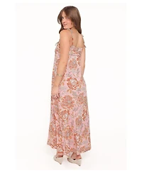 Petal and Pup Women's Kahlie Floral-Print Square-Neck Maxi Dress