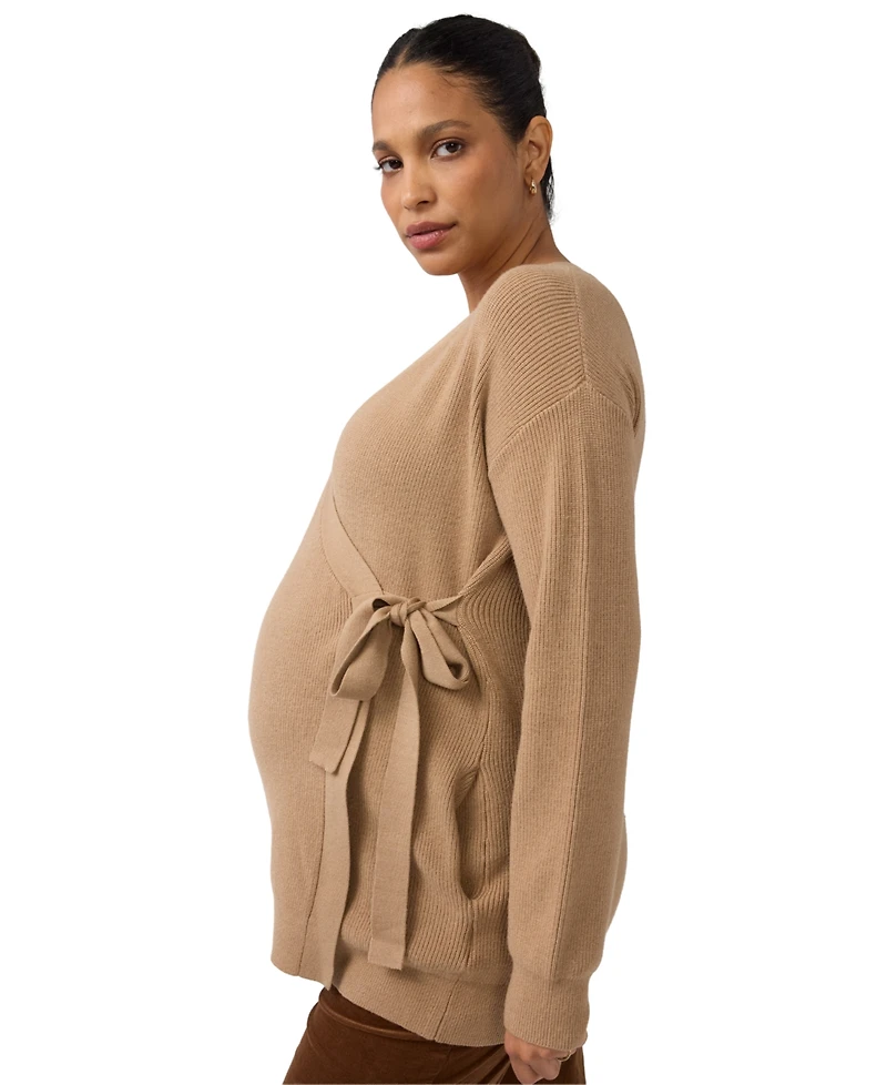 Ingrid + Isabel Women's Ribbed Knit Crossover Nursing Cardigan