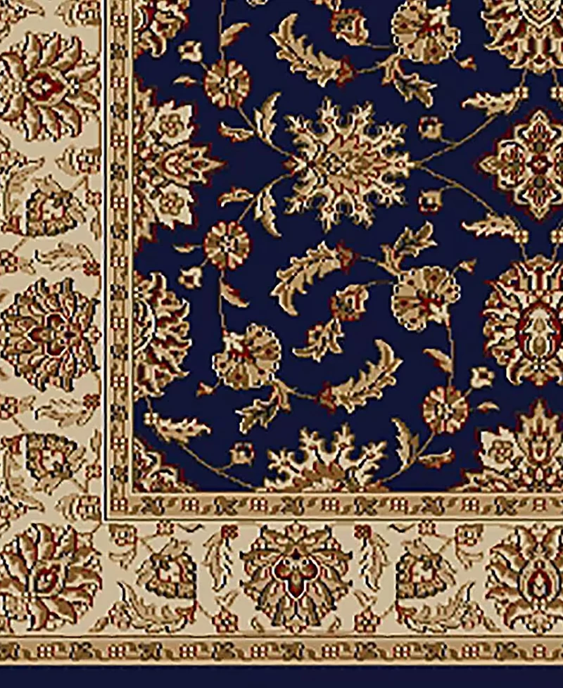 Closeout! Km Home 1592/1081/Navy Pesaro Blue 5'5" x 7'7" Area Rug