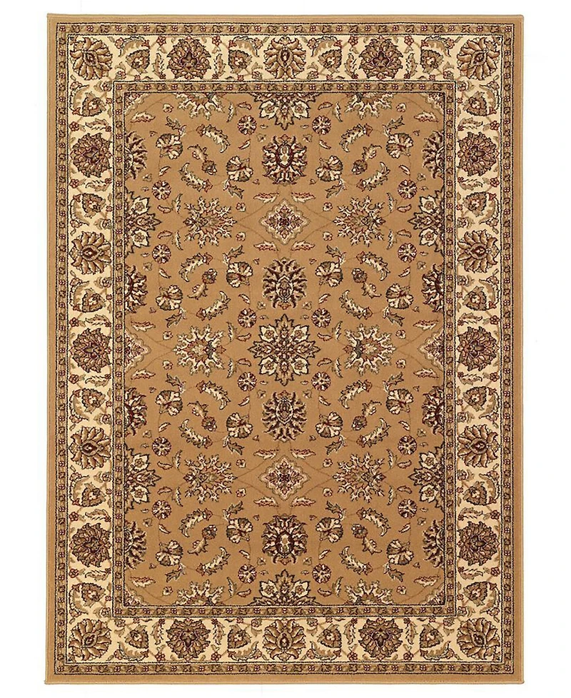 Closeout! Km Home 1592/1072/Beige Pesaro Beige 7'9" x 11' Area Rug