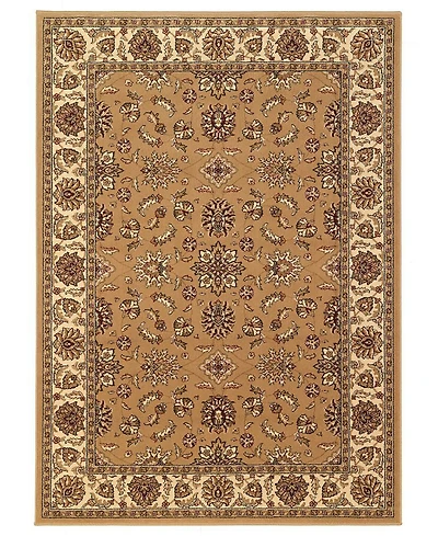 Closeout! Km Home 1592/1072/Beige Pesaro Beige 7'9" x 11' Area Rug