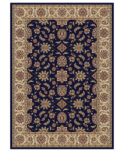 Closeout! Km Home 1592/1082/Navy Pesaro Blue 7'9" x 11' Area Rug