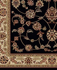 Closeout! Km Home 1596/1314/Black Pesaro Black 2'2" x 7'7" Runner Rug
