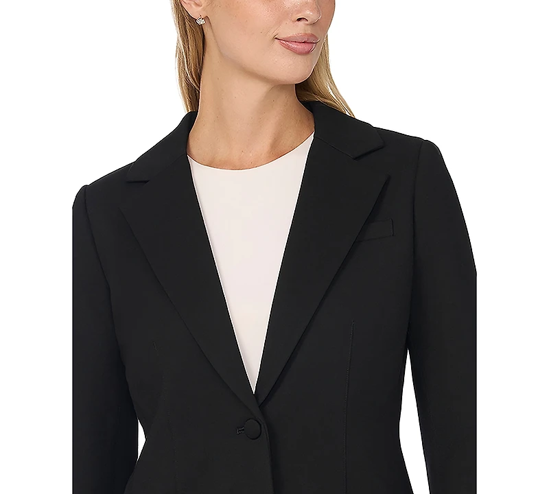 CeCe Women's Stretch Single-Breasted Blazer With Patch Pockets