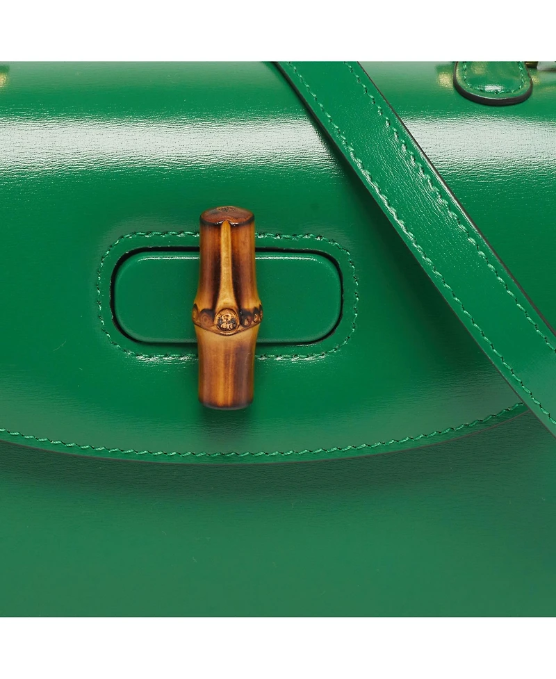 Pre-Owned Gucci Women's Bamboo 1947 Small Leather Top Handle Bag