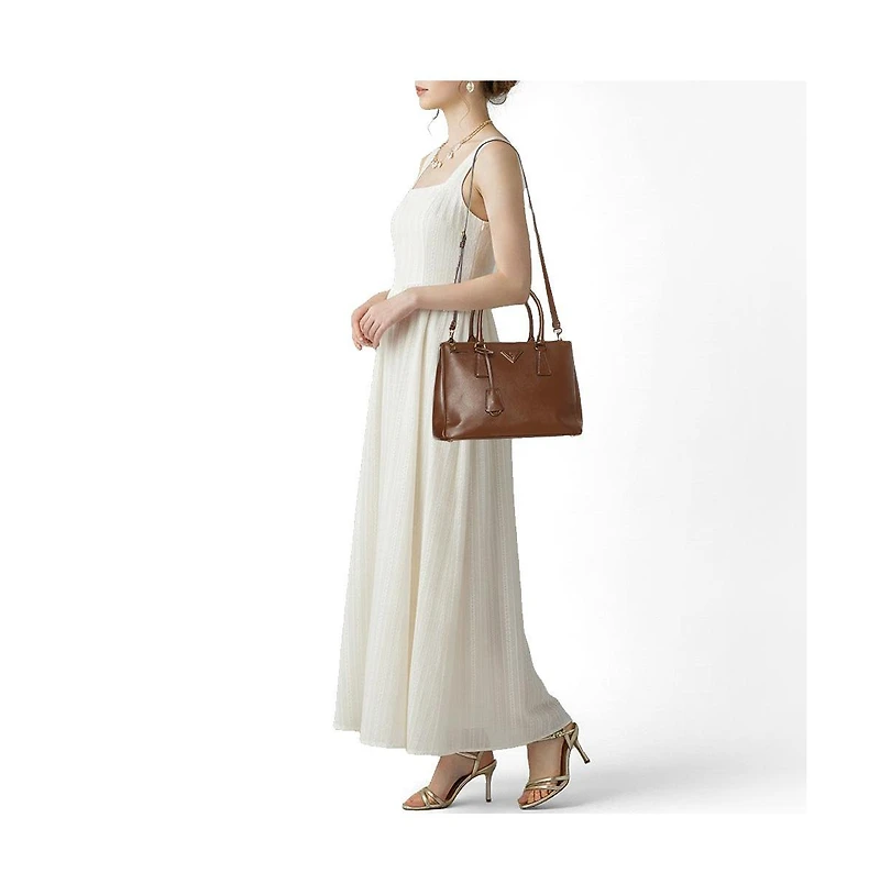 Pre-Owned Prada Small Galleria Saffiano Leather Double-Zip Tote