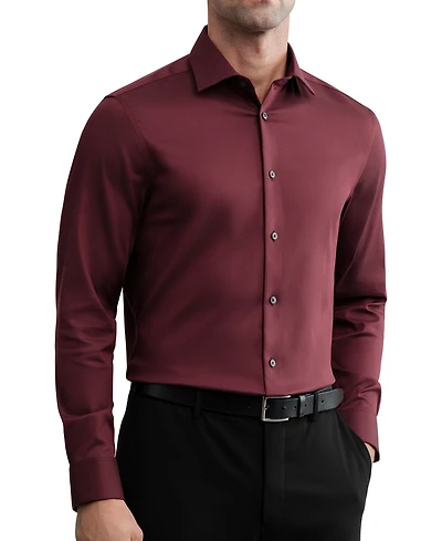 Calvin Klein Men's Performance Wrinkle Free Slim-Fit Spread-Collar Dress Shirt