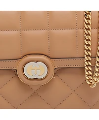 Pre-Owned Gucci Women's Deco Small Quilted Leather Shoulder Bag
