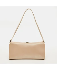 Pre-Owned Salvatore Ferragamo Women's Gancini Metallic Saffiano Leather Clutch Bag