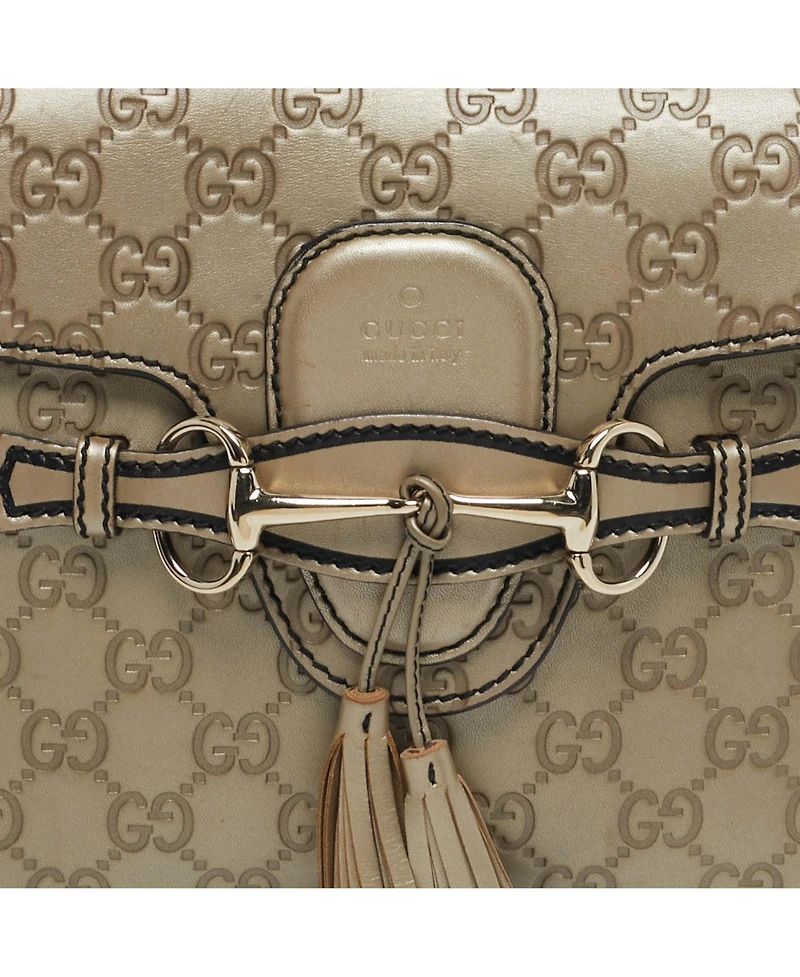Pre-Owned Gucci Women's Emily Guccissima Leather Chain Shoulder Bag