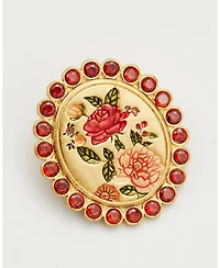 Fable England Eve Floral Brooch in Gold