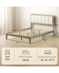 Slickblue Full Size Bed Frame with Sturdy Platform Design for Bedroom