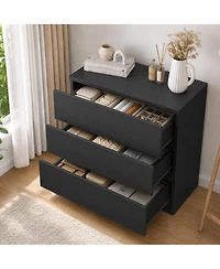 homfan 3 Drawer Dresser for Bedroom,Chest of Drawers, Storage with Deep Drawers Living Room, Hallway, Entryway, Bedroom