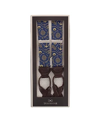 Trafalgar Silk Novelty Leather Button End Suspenders