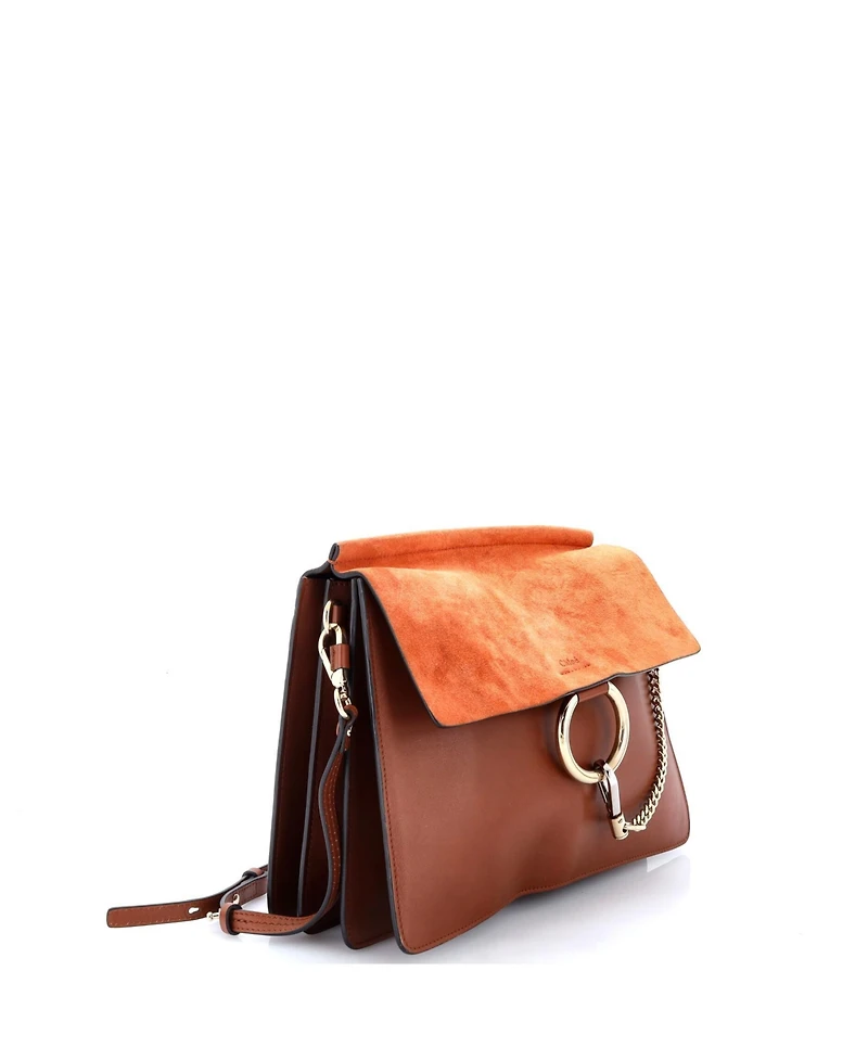 Pre-Owned Chloe Medium Faye Shoulder Bag Leather