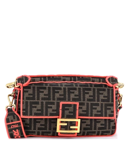 Pre-Owned Fendi Medium Baguette Nm Bag Zucca Canvas