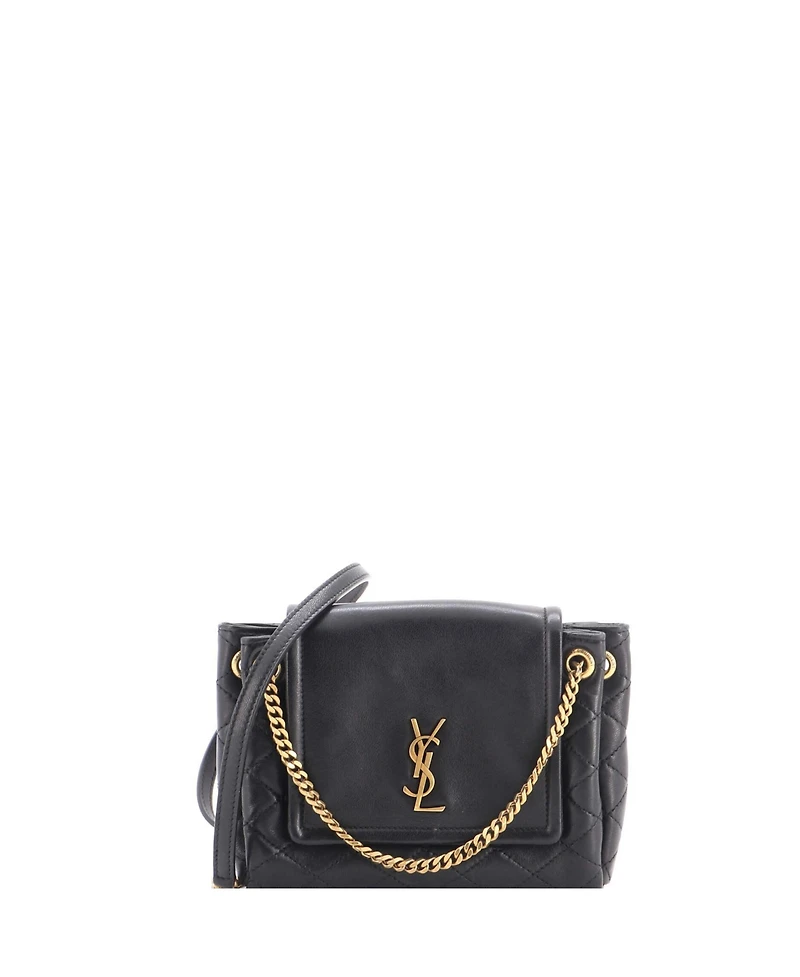Pre-Owned Saint Laurent Mini Nolita Satchel Quilted Leather