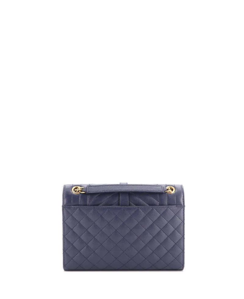Pre-Owned Saint Laurent Medium Classic Monogram Envelope Satchel Mixed Matelasse Leather