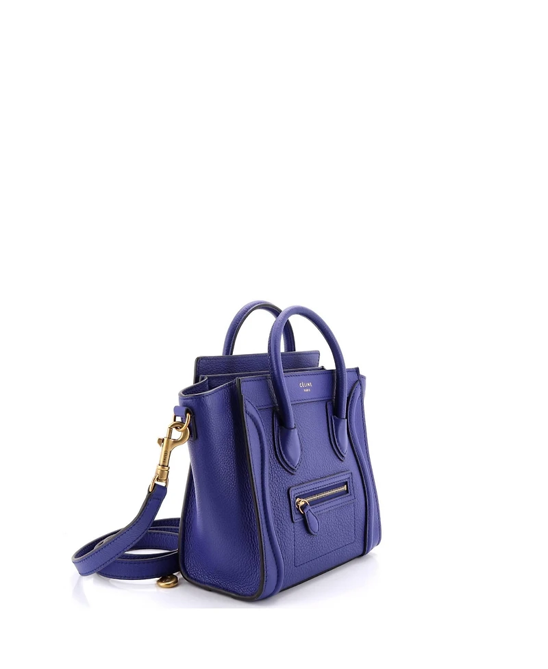 Pre-Owned Celine Nano Luggage Bag Grainy Leather