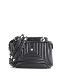 Pre-Owned Fendi Small DotCom Click Shoulder Bag Quilted Leather