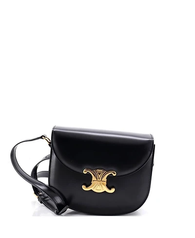 Pre-Owned Celine Triomphe Besace Clea Flap Bag Leather