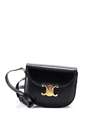 Pre-Owned Celine Triomphe Besace Clea Flap Bag Leather